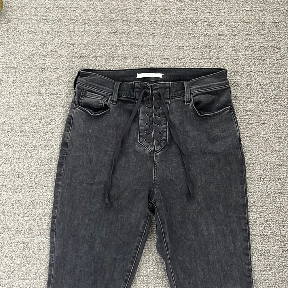 Black Washed High rise tied PacSun jeans!